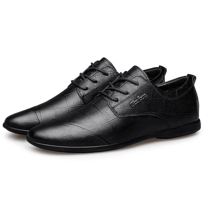 Luxury Business Oxford Genuine Leather Shoes Men Breathable Formal Dress Shoes Male Office Wedding Flats Footwear Evening Dress