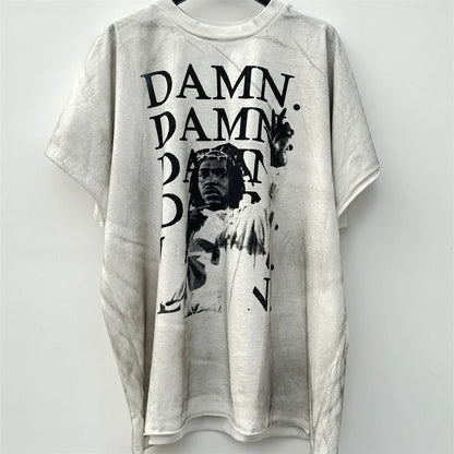 WHAT THE HELL Saint T-Shirts Men Women Best Quality Heavy spray dirty dirty soil air Washed TEE Vintage T Shirt