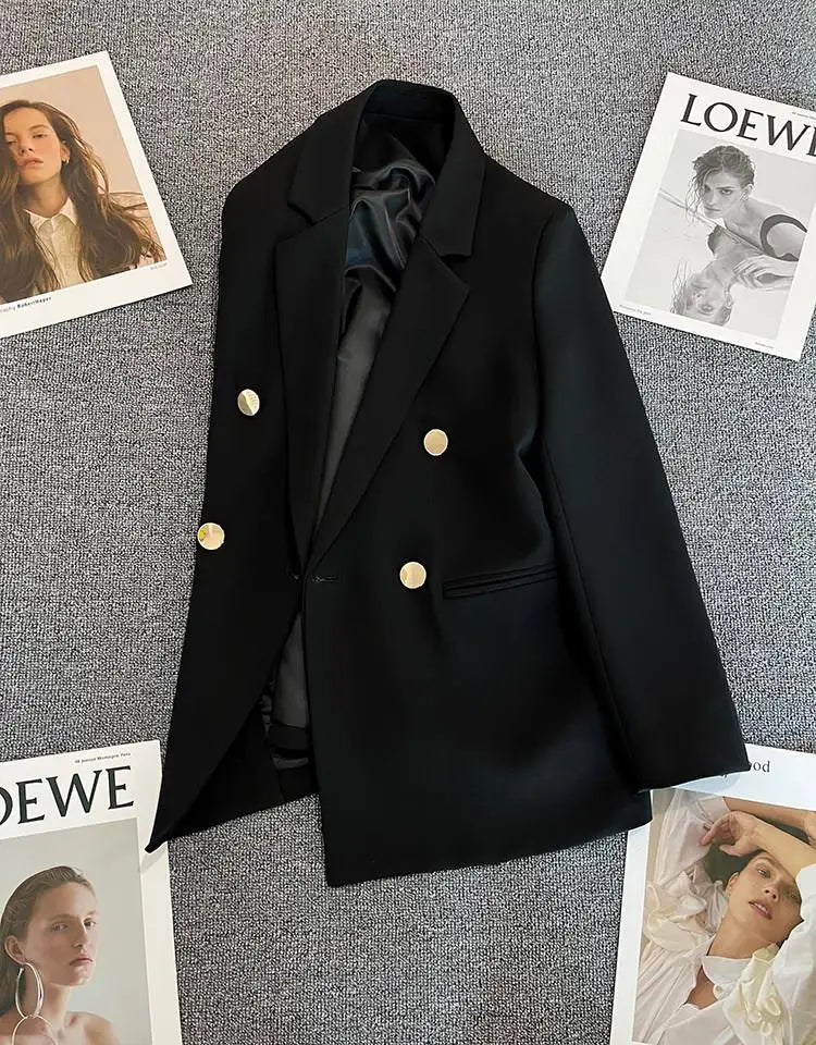 Women's Casual  Jaet Coat 22 Colors Small Suit Outerwear Long Sve Commute Sle Pure Color Spring Season