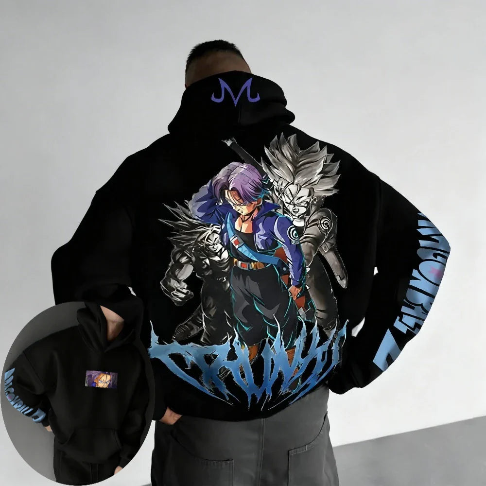 DRAGON BALL Men's Hoodie Sweatshirt Trunks Anime Spring Autumn and Winter Boys Cotton New Long-sleeved Parent-child Outfit