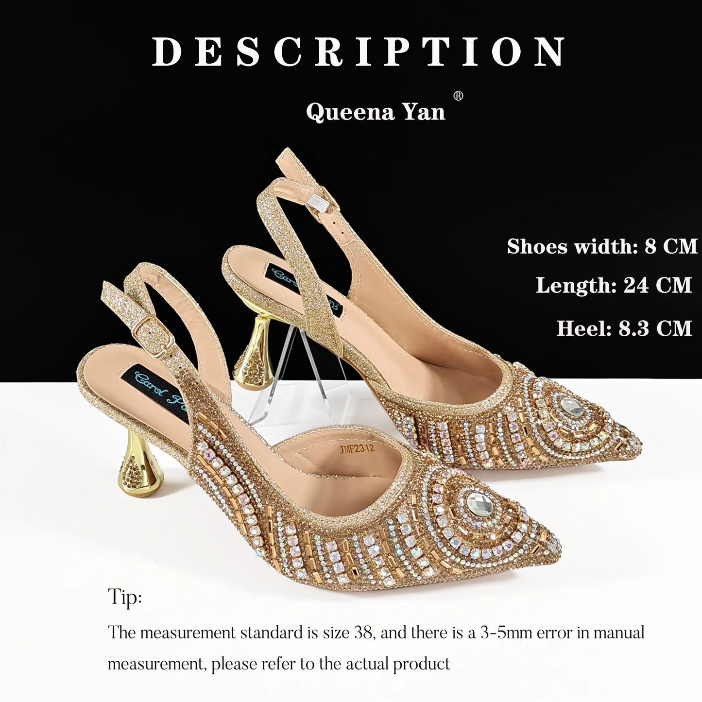 Nigerian Heel Party for Women Silver Color Shoes and Bag Set Rhinestone Handbag Italian Design Wedding INS 2025