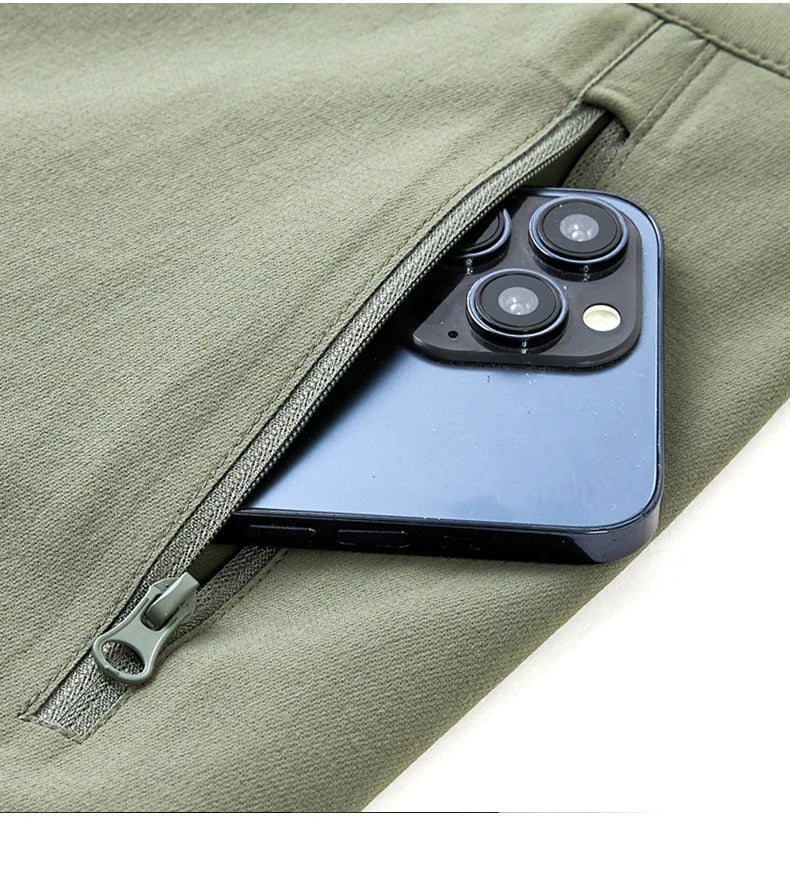 Male Hiking Pants Outdoor Waterproof Windproof Mountaineering Trousers Autumn With Belt Elasticity Fishing Cycling Cargo Pants