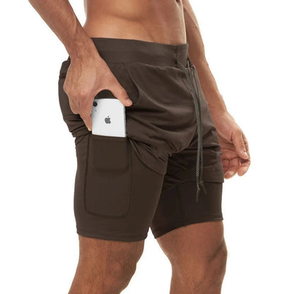 Plus 5XL Men's Fitness Shorts 2 IN 1 Jogger Streetwear Shorts Gym Bodybuilding Breathable Quick Dry Running Shorts Huge Size