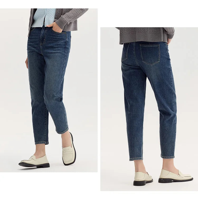 Jeans Women Minimalist Pants Autumn 2025 New Versatile Tapered Trousers