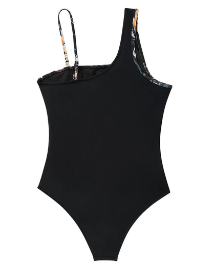 One Shoulder One Piece Swimsuit Women Summer Swimwear  Female Push Up Monokini Femme Beachwear  Pool Swimming Suits  For Women