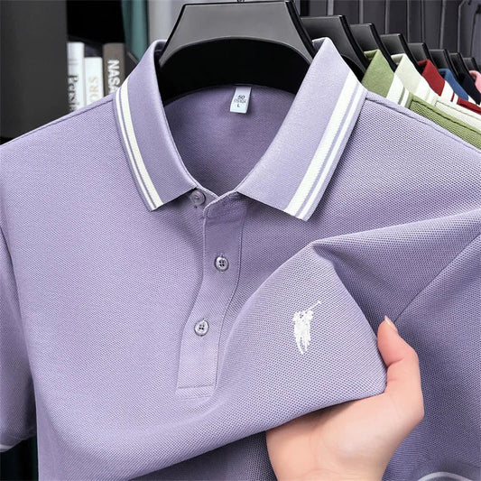 100% cotton luxury brand short sleeve polo shirt men new classic pony embroidery summer T-shirt high-end fashion casual Paul top