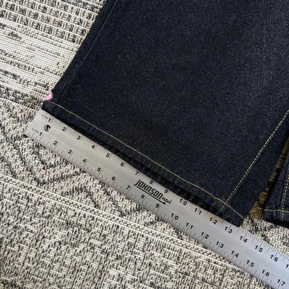 2026 American New Geometric Cherry Blossom Embroidery Wash Jeans Shorts Women Y2K Gothic Hip Hop Popular Casual Joker Shorts