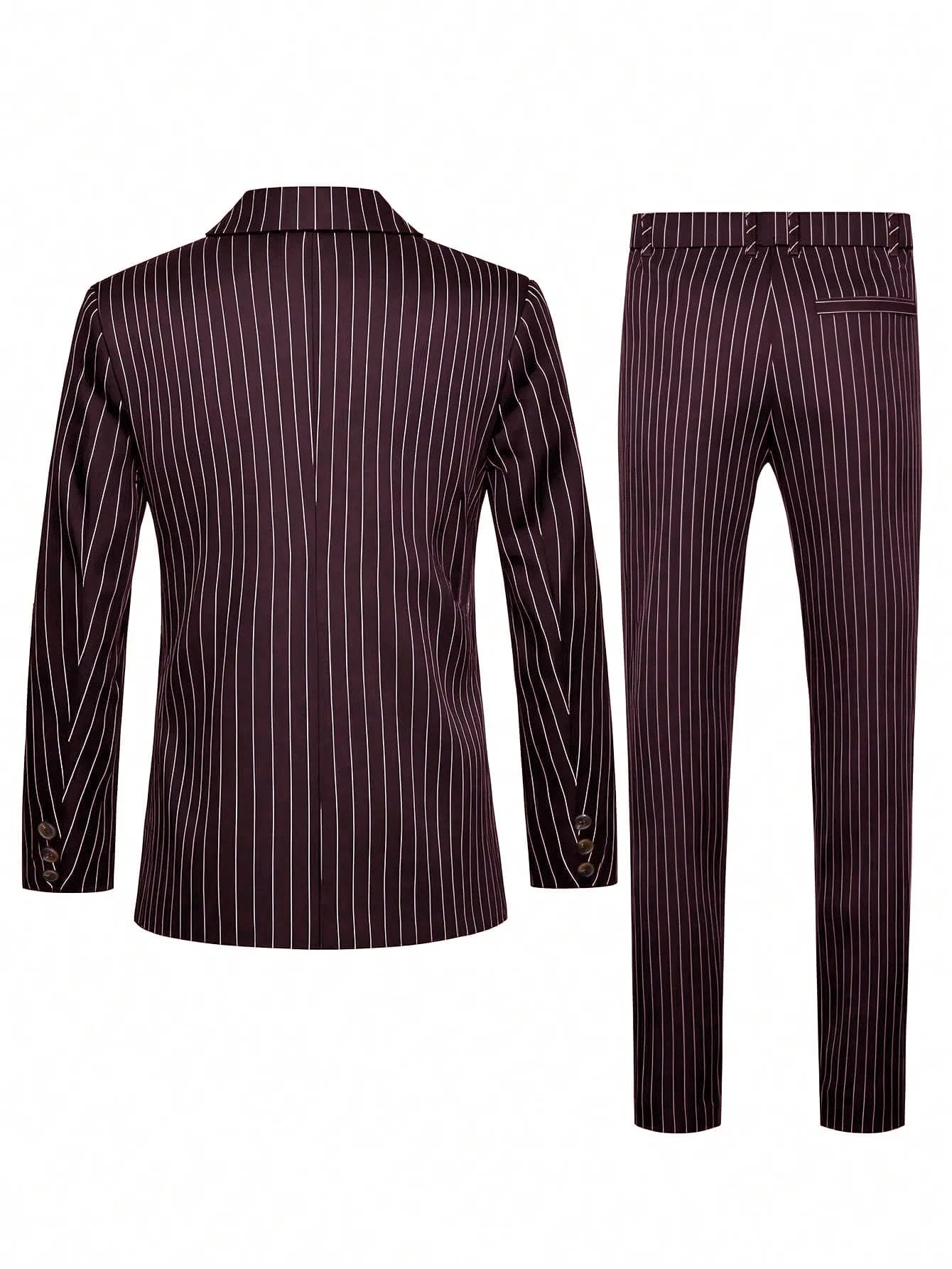 Men's Suit Sets Men's Striped Suits Dress Pants for Business Dinners and Weddings