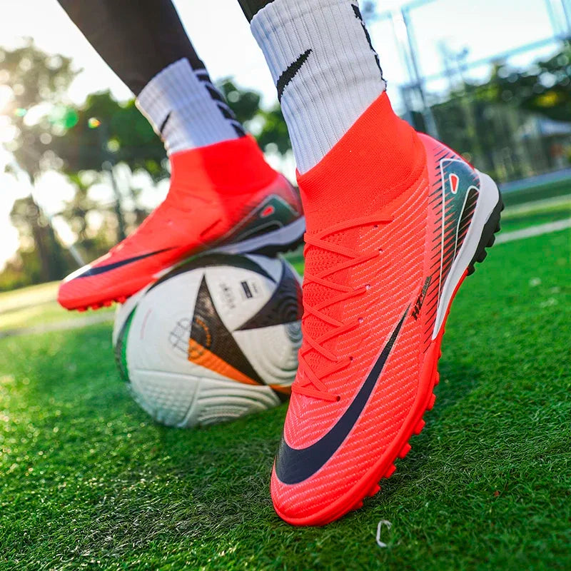 New Men Women Professional Football Boots Training Cleats Sport Sneakers Trainer Lightweight Grass Non-slip Match Soccer Shoes
