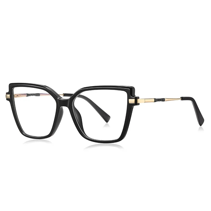 Simple Design Fashionable Large Frame Anti-Blue Light Glasses Women's Reading Glasses Customizable Prescription PFD2208