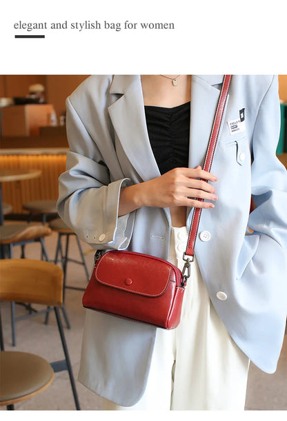 mini small genuine leather vintage bag Crossbody Bag luxury mobile phone shoulder bag  women mobile bag for women