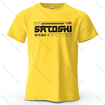 Satoshi and Crypto Printed Men's T-Shirt 100% Cotton Oversized Tech Theme Outfits Graphic Tees for Women Tops Tees Streetwear