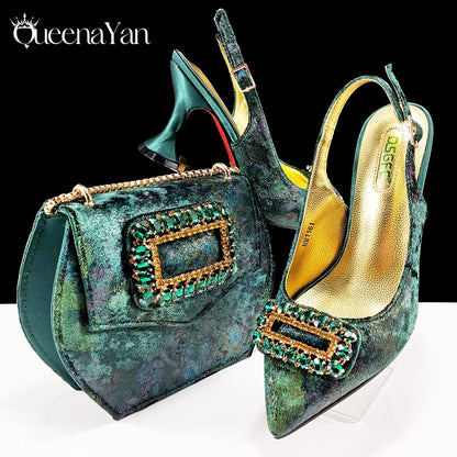 Inspired Elegant Women’s High Heels and Bag African Wedding Party Shoes and Bag–Fashionistas Exclusive Products