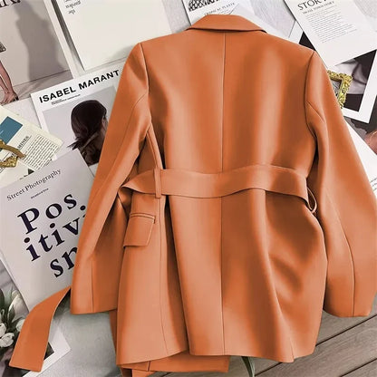 New 2026 Women's Blazer Coat Spring Autumn Korean version Self Cultivation Suit Jacket Temperament Versatile Female Suit Top