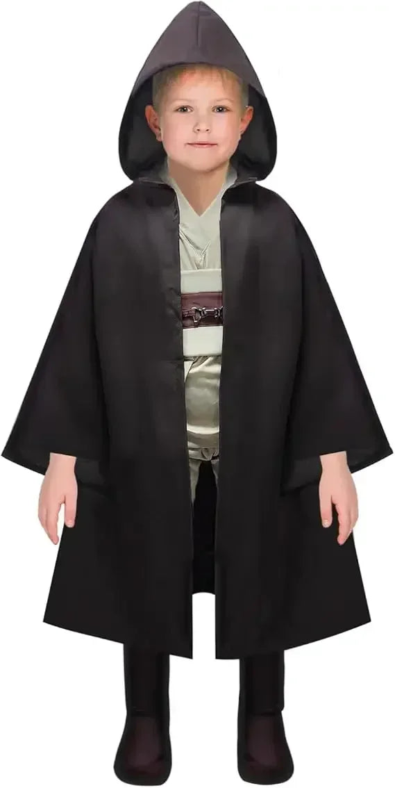 Kid Children Jedi Knight Cosplay Costume Obi Wan Kenobi Uniform Suit Anakin Skywalker  Robe Belt Halloween Carnival Party Suit