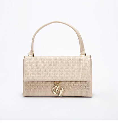 Unique Fashion Printed Women's Handbag Metal Accessories Solid Color Elegant Simplicity Women's Shoulder Bag