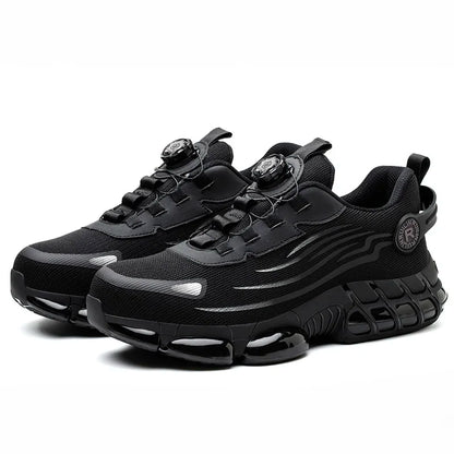 Rotating Button Safety Shoes Men Anti-smash Anti-puncture Work Shoes Fashion Men Safety Sport Shoes Security Protective BootsMen