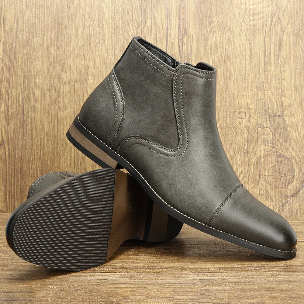 Boots Men Comfortable Fashion 2025 Brand Boots Leather