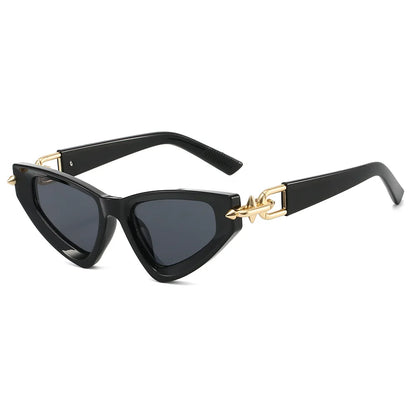 New Designer Triangle Cat Eye Sunglasses Women Brand Arrow Metal Sun Glasses Ins Fashion Cool Ladies Eyewear Lentes De Sol Mujer