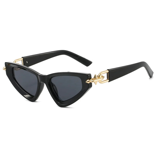 New Designer Triangle Cat Eye Sunglasses Women Brand Arrow Metal Sun Glasses Ins Fashion Cool Ladies Eyewear Lentes De Sol Mujer