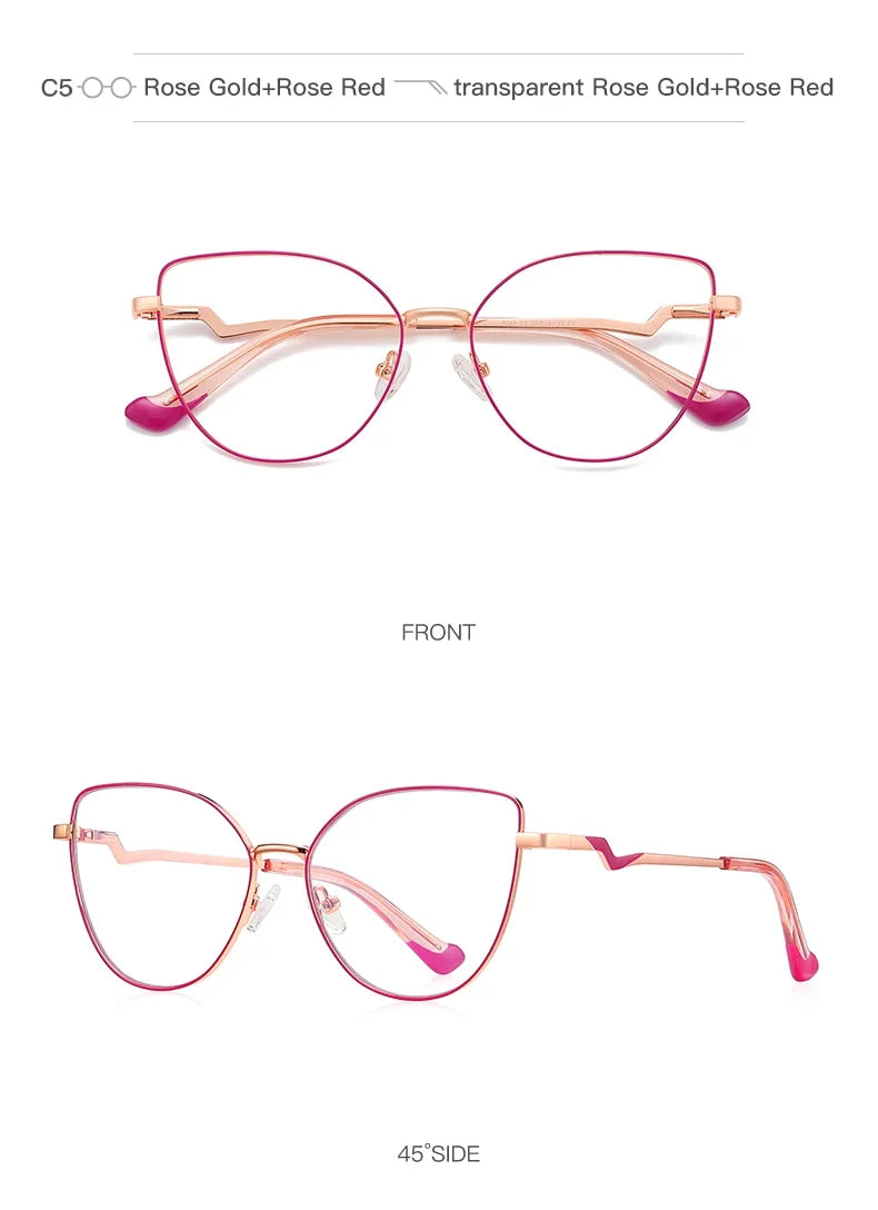 New Myopia Prescription Glasses Hyperopia Reading Glasses Anti Blue Light Computer Glasses Optical Eyeglasses Frame Women