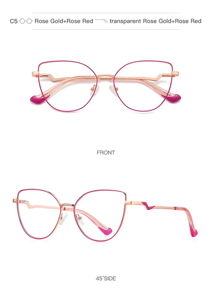 New Myopia Prescription Glasses Hyperopia Reading Glasses Anti Blue Light Computer Glasses Optical Eyeglasses Frame Women
