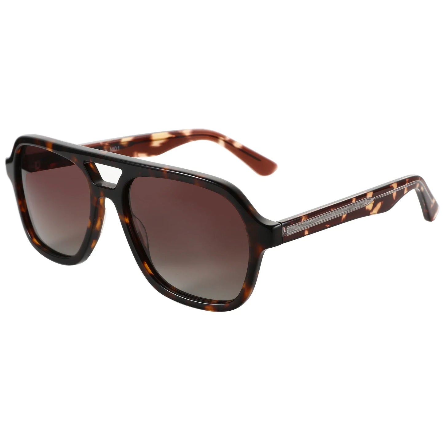Acetate Pilot Polarized Prescription Sunglasses For Women Double Bridge UV400 Myopia Protection Grade Shade