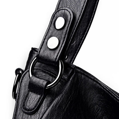 2024 Trend Large Capacity Genuine Tote Shoulder Bags Fashion Top-Handle Bag High Quality Leather Sac Casual Design Handbag Purse