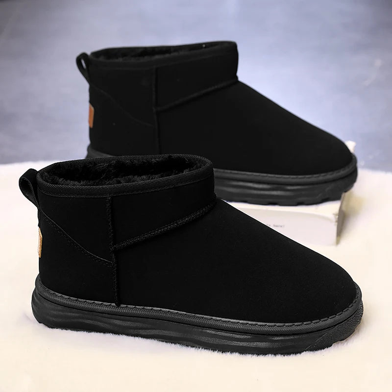 2025 Winter Snow Boots for Men New Fashion Australia Boots 39-47 Classic Top Quality Suede Leather Ankle Boots Warm Mens Shoes