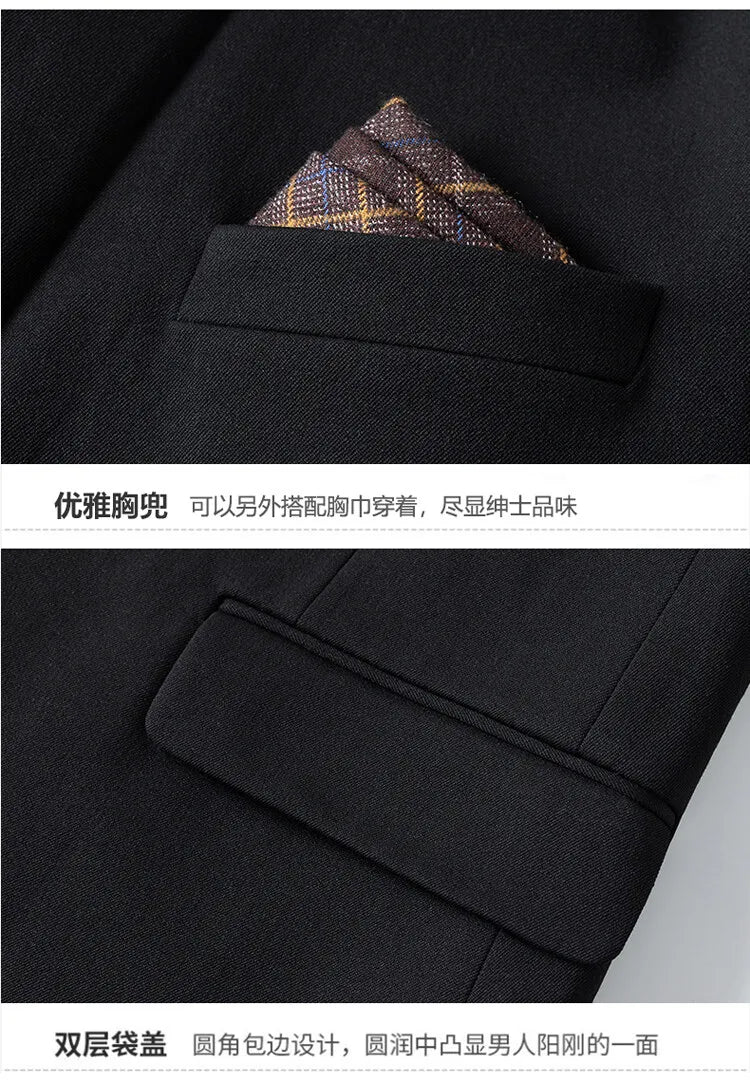 2025 High Quality Fashion Handsome Everything Fashion Business Leisure Has a Single West Two Sets Three Sets