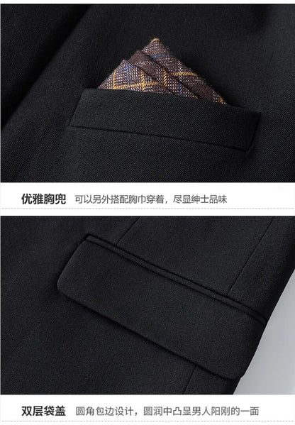 2025 High Quality Fashion Handsome Everything Fashion Business Leisure Has a Single West Two Sets Three Sets