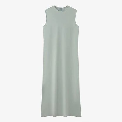 2024 woman clothing high Stretch ribbing closed-fit wrap tops + Matte Satin dress Maxi matching sets (ship out in 1 day)