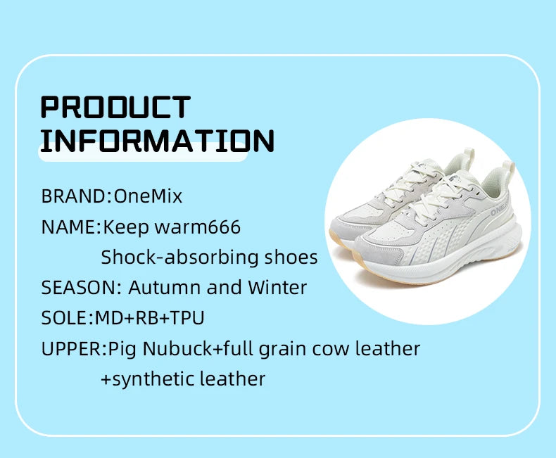 2025 Winter Training Running Shoes for Men Sport Shoes Leather Warm Wear-resistant Female Jogging Shoes Walking Sneakers