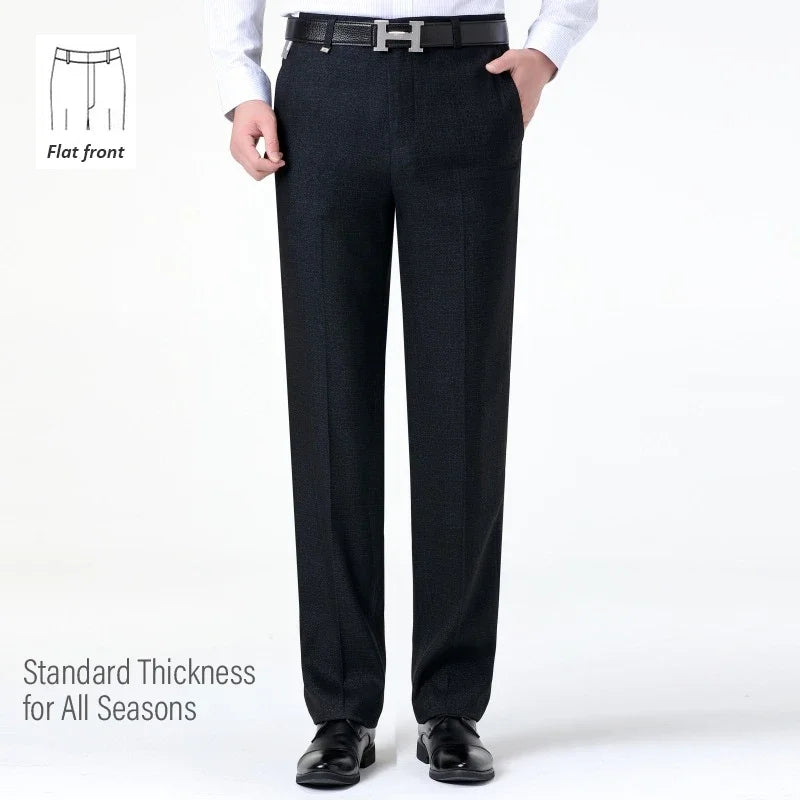 Top-Quality Men's Woolen Trousers - Traf Suit Pants,Business Formal,Trousers for Men, Man Pants, Naples Wool Dress Pants for Men