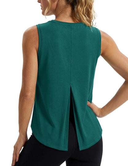 Quick Dry Women's Tank Top UPF 80+ UV Protection Tie Back Sports Vest Moisture Wicking Yoga Fitness Sleeveless T-shirt