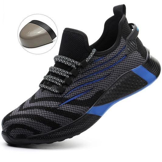 Steel Toe Work Shoes for Men Lightweight Safety Sneakers Comfortable Breathable Anti-Puncture Construction Working Shoes Boots