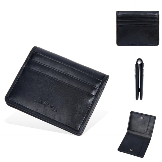 Mini portefeuilles pour hommes porte-cartes, pochette zippée pour pièces de monnaie, portefeuille fin pour homme, étui à cartes de crédit en cuir PU, petits porte-monnaie pour hommes