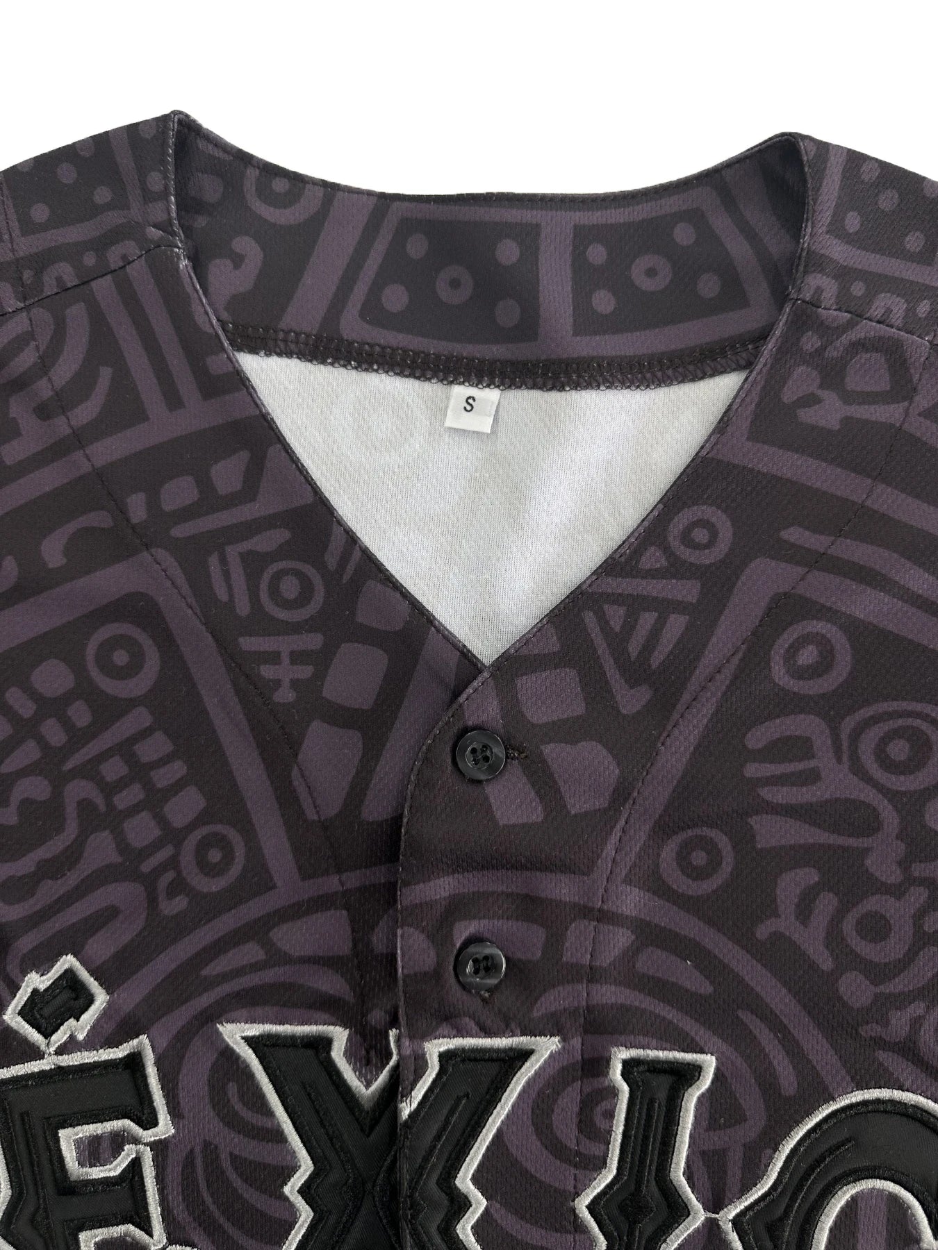 Men's Baseball Jersey Short Sleeve with "MEXICO" Embroidery Breathable Loose Fit for Casual Parties, Sports & Outdoor Activities