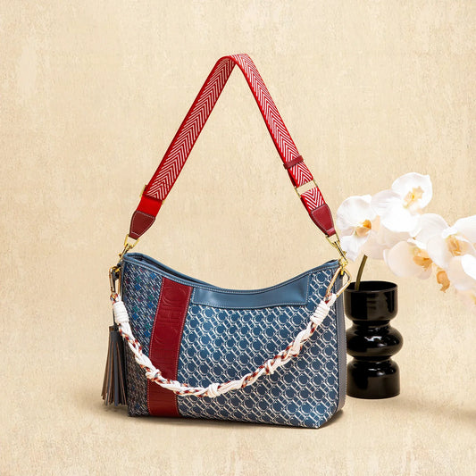 Large Capacity Commuter Women's Bag Women's Tote BagNew Splicing Design Dual Purpose Shoulder Bag
