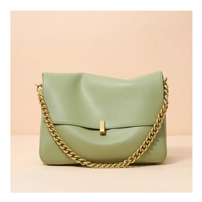Genuine Leather Large Chain Shoulder For Women 2026 Luxury Designer Office Messenger Bags Satchel Cow Ladies Handbags