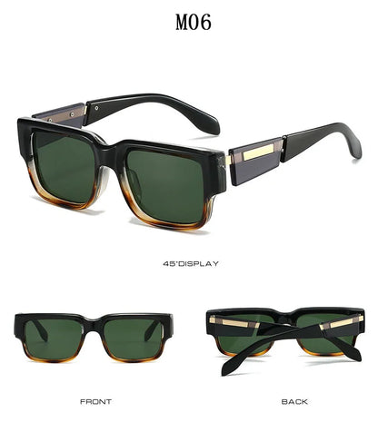 Retro Sunglasses Women Trendy Vintage Square Sunglass Men Fashion Glasses Shades Luxe Lunette Soleil Femme Gafas De Sol Hombre