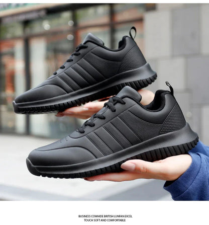 Chef shoes four season soft-sole anti-slip oil-proof waterproof portable kitchen work shoes fashion plus size casual men's shoes