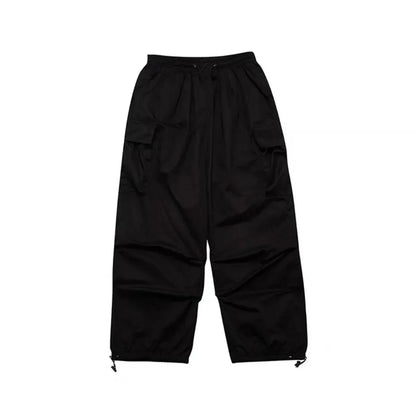 American Spring Summer Men Casual Cargo Pants Pockets Plus Size Black Out Door Elasticity Sports Oversize Pants 46 48 50