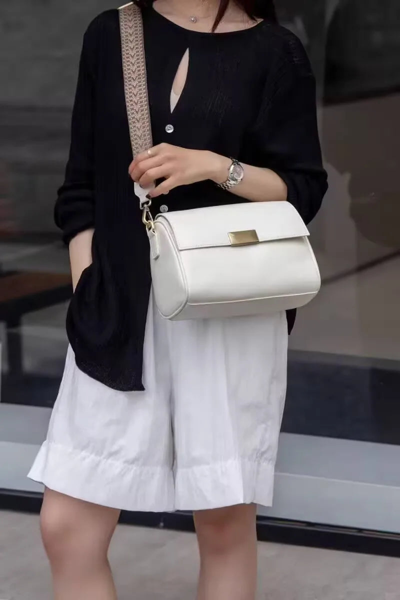 luxury handbags female crossbody bags Vintage Genuine leather women shoulder bag Small square bag soft leather cowhide fashion