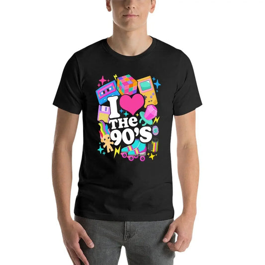 I Love The 90's Retro 90s Costume T-Shirt anime figures summer clothes blue archive mens t shirt