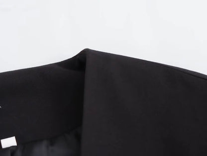 Casual Oversized Black Blazer Women V Neck Bow Tie Pockets Loose Jackets Fashion 2025 Fall Streetwear Women Outwears