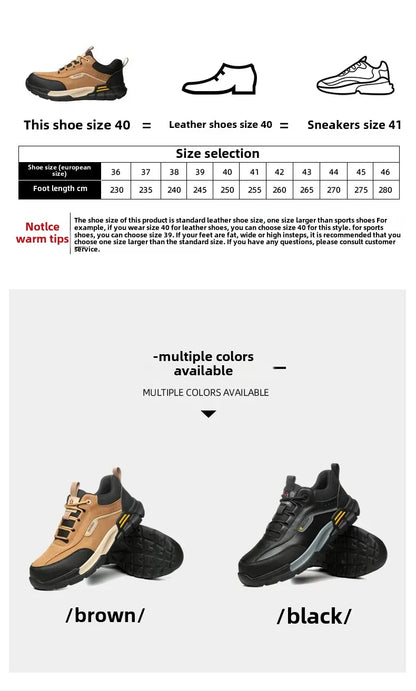 New Fashion 2025 Genuine Leather Insulation 10KV Work Safety Shoes Indestructible Multifunctional Sneakers Waterproof Male Boots