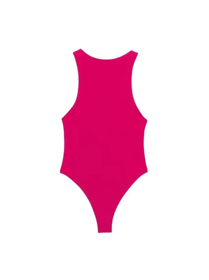 Women Fashion With Halter Neck Skinny Bodysuit Sexy Sleeveless Snap-button Female Playsuits Mujer