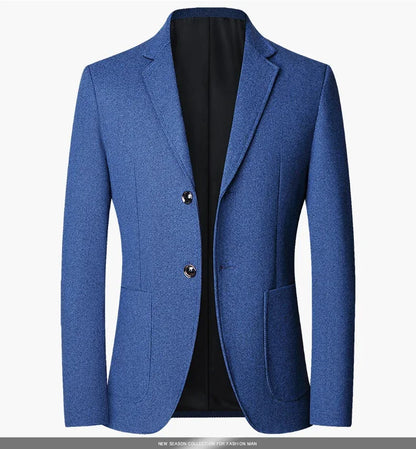 Brand 2026 Spring Elegant Blazer for Men Long Sleeve 2 Button Wedding Party Easy Care Business Blazers Suits Men