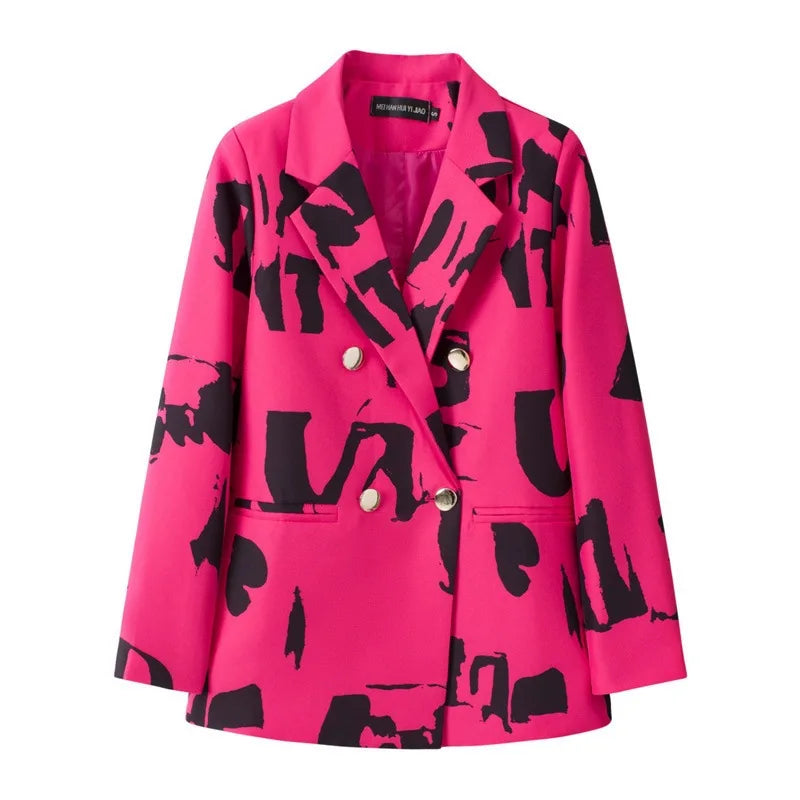 Casual Plaid Women's Suit Jacket Spring Autumn New Style Large Size Street Style Top Quality Polyester Commute Style Fashionable